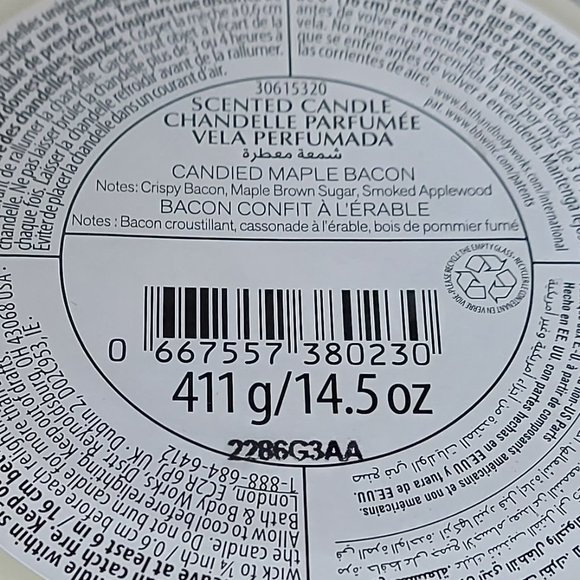 Bath & Body Works Candied Maple Bacon 3-Wick Candle - Picture 3 of 4